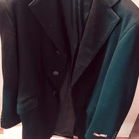 cappotto nero lungo da uomo lana di cashmere