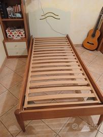 testiera e rete a doghe in legno