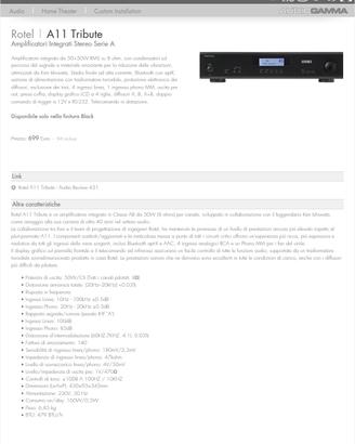 ROTEL A 11 TRIBUTE  NERO