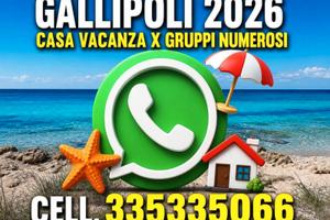 Ferragosto disponibile casa dieci posti gallipoli