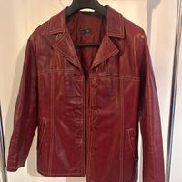 Giacca pelle donna bordeaux