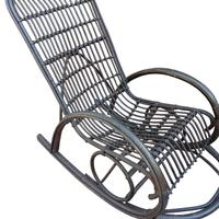 Sedia a dondolo bambù 