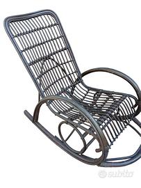 Sedia a dondolo bambù 