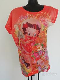 T-SHIRT BETTY BOOP ASIMMETRICA TAGLIA M O 42