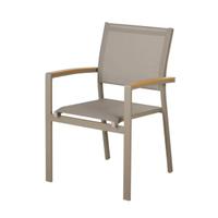 Sedia poltrona per esterno in legno e alluminio