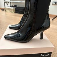 Stivaletti Nero Vernice ZINDA nuovo n.39