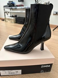 Stivaletti Nero Vernice ZINDA nuovo n.39