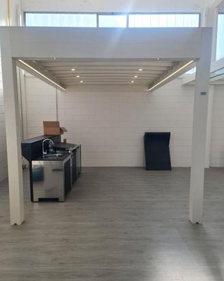 Pergola con telo retraibile