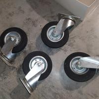 Ruote in gomma con piastra girevole 