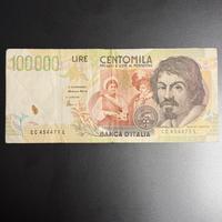 100000 LIRE CARAVAGGIO MAGGIO 1994