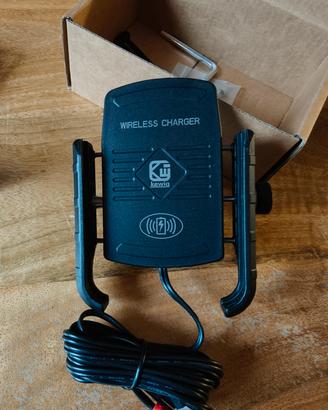 supporto telefono moto e bici wireless 