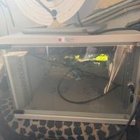 Mobile rack da 19 con porta in vetro