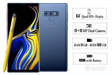 Samsung galaxy note 9 with S-Pen +memory card slot