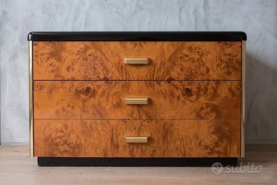 Comodini vintage anni 70 in radica firmati