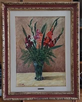 Dipinto olio "Gladioli "