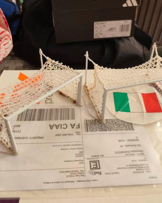 Subbuteo coppia di porte artigianali tipo moderno 