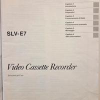 Manuale Sony  video cassette recorder SLV-E7