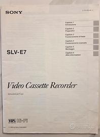 Manuale Sony  video cassette recorder SLV-E7