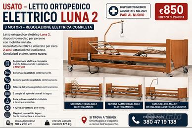 Letto Elettrico Luna 2 dispositivo Medico Usato