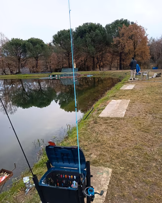 canna da pesca e spoon