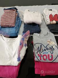 5 maglie e 5 pantaloni bambina 2anni