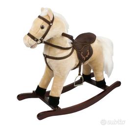 cavallo a dondolo in peluche