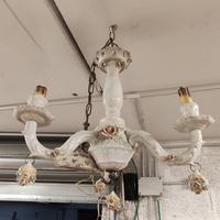 Lampadario ceramica con roselline