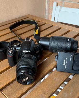 Nikon D3100 + Doppio Obiettivo (18-55 + 55-200)