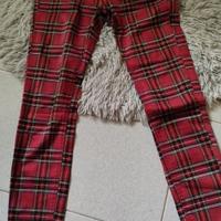 pantalone tartan rosso stradivarius