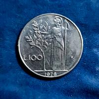 Moneta 100 Lire Minerva rara - Anno 1978
