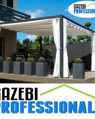 Pergola tetto scorrevole PVC CERTIFICATA gazebo