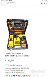 Trapano a batteria 24 v. a percussione