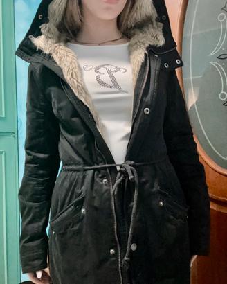 Cappotto imbottito con pelliccia