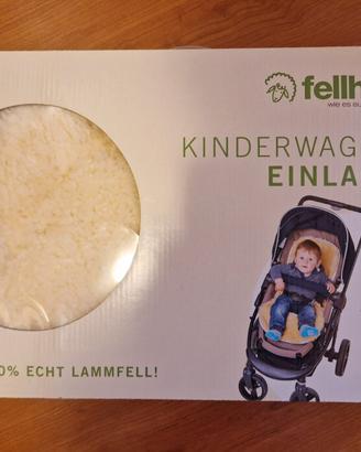 Vello d'agnello 100% per passeggino bimbi