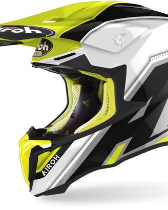 CASCO CROSS TWIST 2.0 DELL' AIROH SHAKEN YELLOW