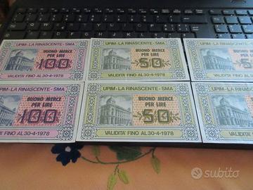Buoni merce  UPIM-RINASCENTE-SMA 1978