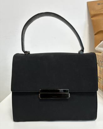 Prada Borsa a Mano in Raso Nero – Elegante da Sera