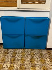 4 scarpiere IKEA TRONES blu