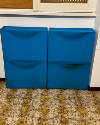 4 scarpiere IKEA TRONES blu