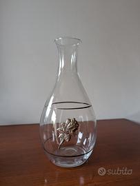 Vaso in cristallo e argento