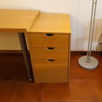 SCRIVANIA COMPONIBILE LEGNO ROVERE 3 MODULI