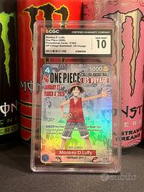 One Piece Monkey D. Luffy College Basketball CGC10