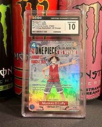 One Piece Monkey D. Luffy College Basketball CGC10