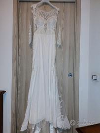 abito da sposa e velo