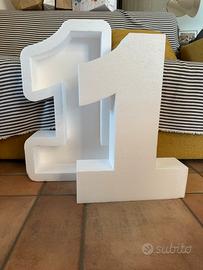 Numero 1 in polistirolo