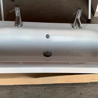Lavabo doppio + rubinetti + cassettiera