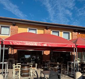 GAZEBI CURVI ITC 500 X 500 PVC COLORE ROSSO