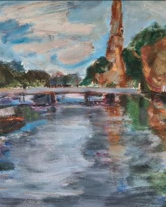 Quadro Olio su tela di Branca Knoop – Seine