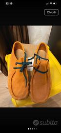 Scarpe camoscio arancione misura 45
