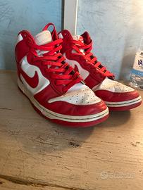 Nike dunk rosse e bianche